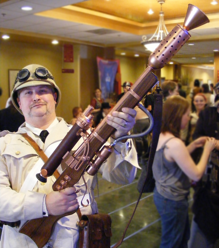 Large Steampunk Gun from The Steampunk World's Fair 2010